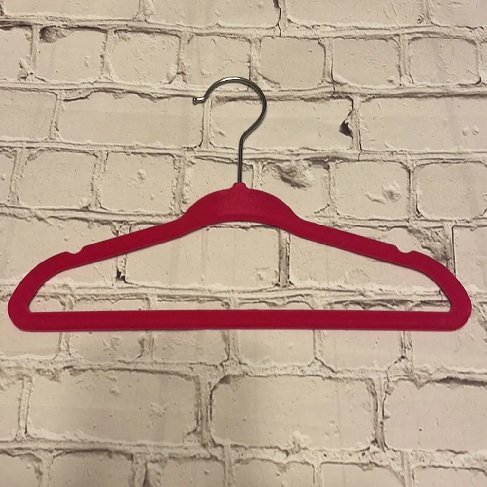 🌸 Hot Pink Toddler Velvet Hangers - Set of 22